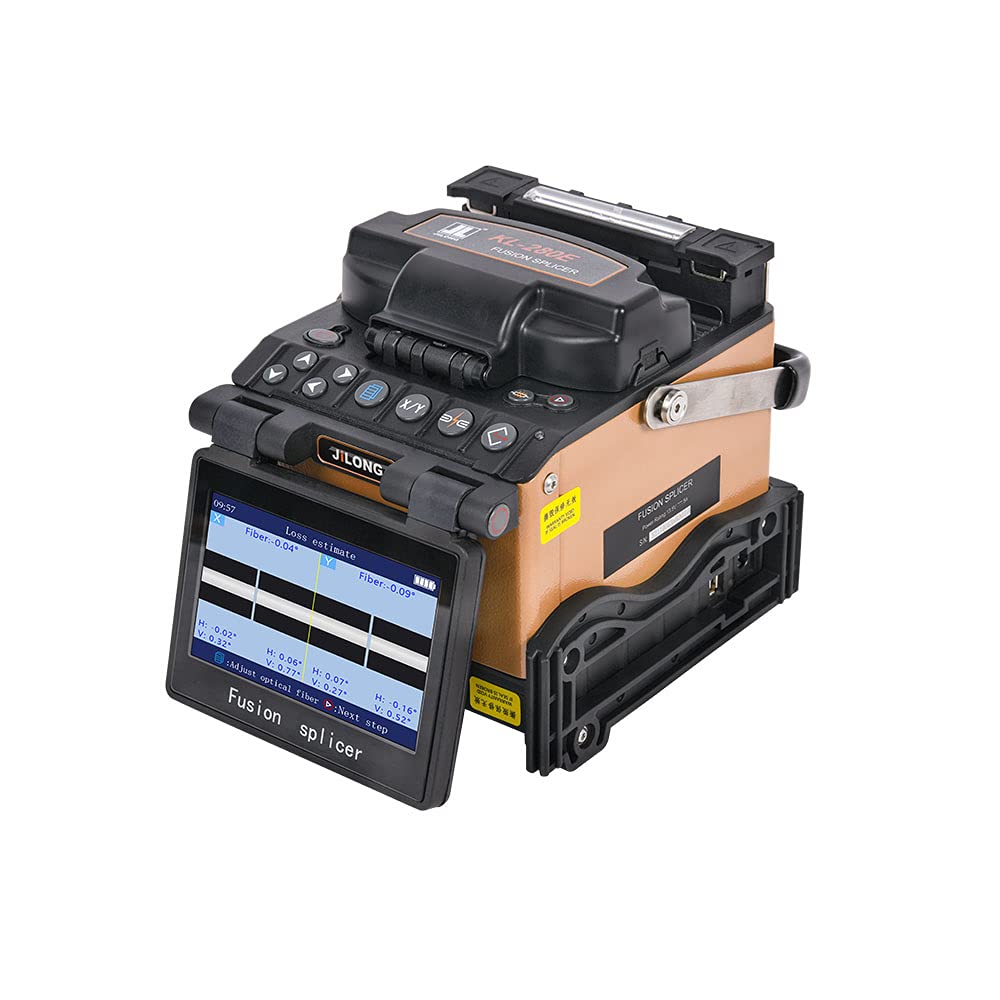 Fusion Splicer JILONG Fusion Splicer KL-280E Real Core Alightment 5000 Splices Electrodes Life, 8s Splice SM Quick Mode Fiber Splicer 0.02dB Splicing Loss Fiber Weldering Machine