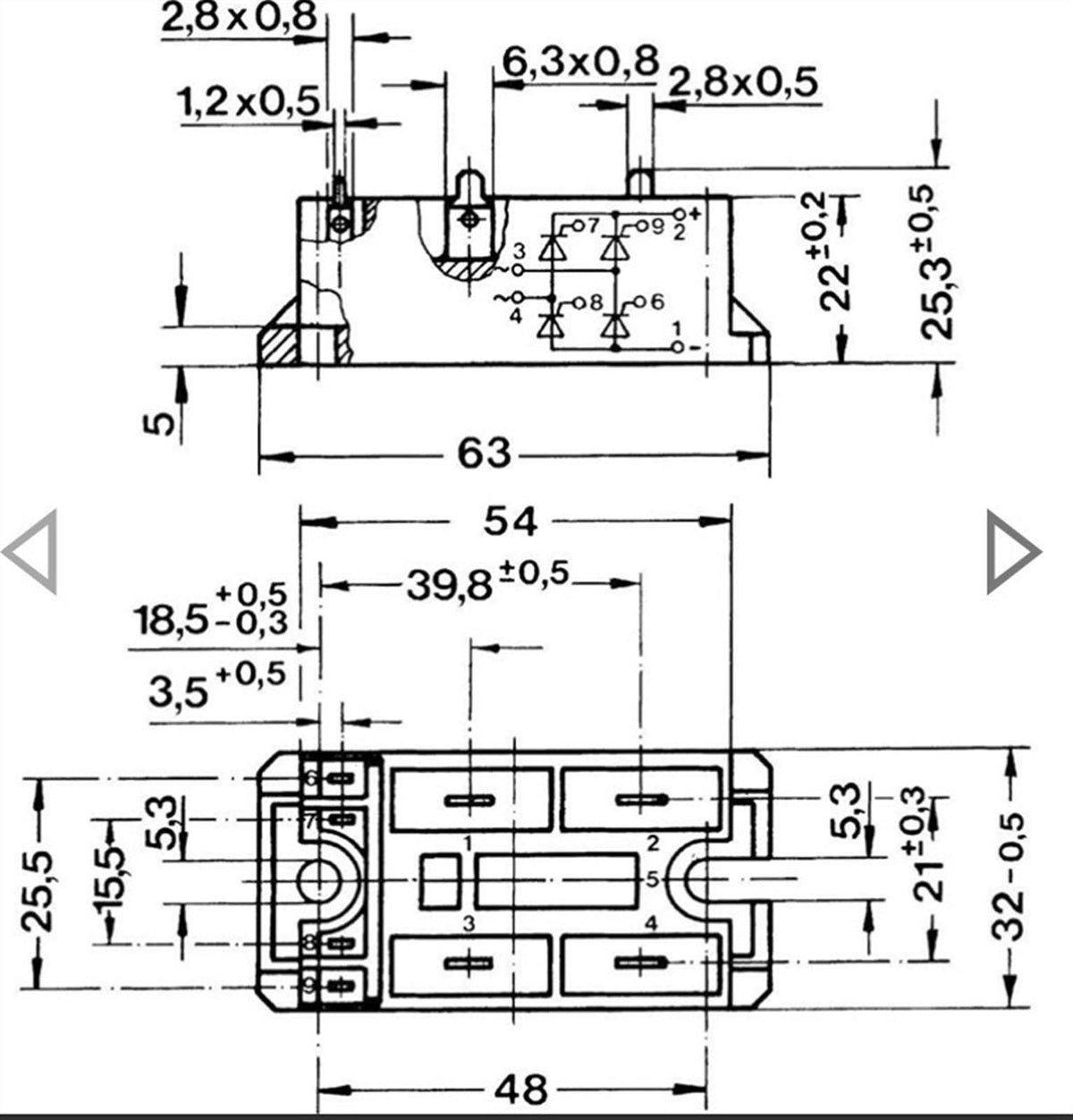 Skbt28/08 Semikron Single Phase Controlled Bridge Rectifier