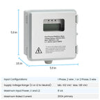 Outdoor Surface Mount Mechanical Counter, Zuomeng 120/240V 2P3W 200A Mini Power Meter Kit with IP65 Waterproof Enclosure, Includes 2 Solid Core CTs, Precision Dual-Circuit PWH Measurement