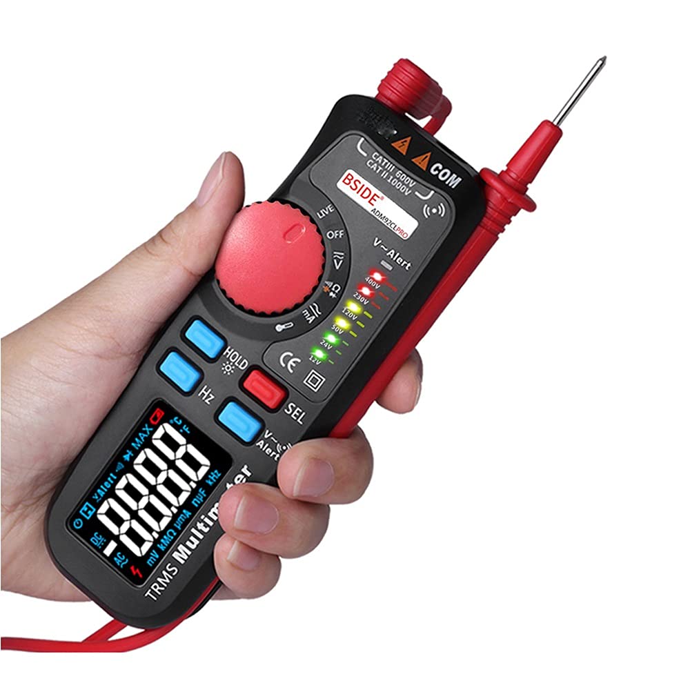 Mode Multimeter Digital Voltmeter Color Display Voltage Indicator Current Capacitance Battery Tester
