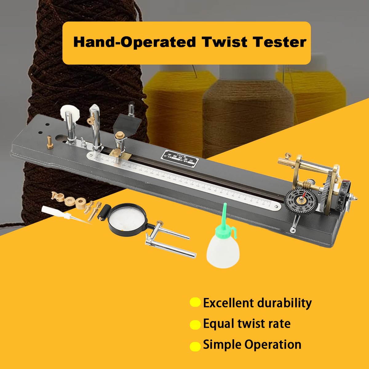 Manual Twist Tester/Yarn Twist Testing/untwisting Machine 0-11.8"