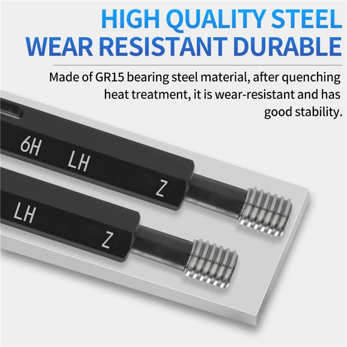 1 PCS 6H Left Hand M40-M47 Steel Mer-cury Gage Metric Fine Thread Plug Gauge X3.0/2.0/1.5/1.25/1.0/0.75(M44X1.25-6H LH)
