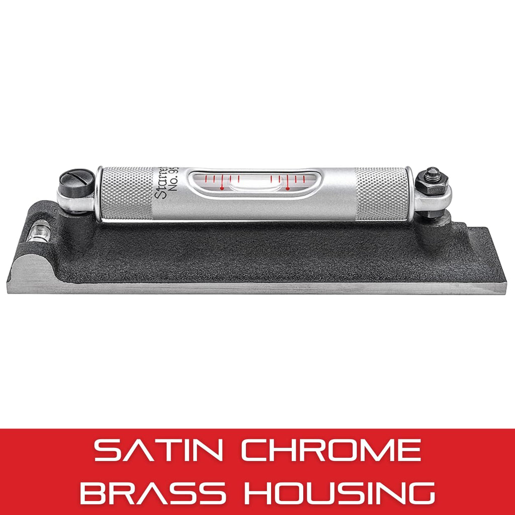 Starrett Machinists' Level, Ground Main and Cross Test Vial, 6" Length