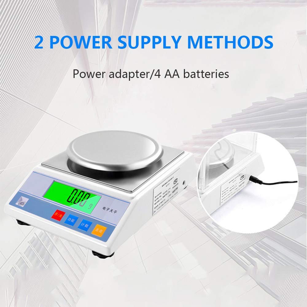 300g/600g/1000g/2000g X 0,01 g High Accuracy Digital Lab Scale Digital Lab Scale High Precision Analytical Balance Counting Scale for Industry Kitchen Jewelry,2000g/0.01g,600g/0.01g