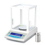 U.S. Solid Analytical Balance, 500g x 0.001g/1mg High Precision Lab Scale, Digital Balance - 5 Weighing Units, Glass Draftshield, RS232 Interface & Piece Counting, 200g Calibration Weight