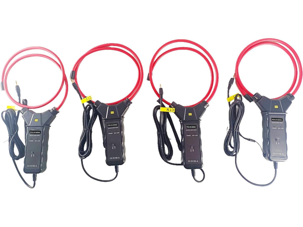 4 PCS 6000A Flexible Coil Current Clamp Sensor with CT Size Ф300mm Current 10A to 6000A for Three Phase Power Quality Analyzer Meter ETCR5000