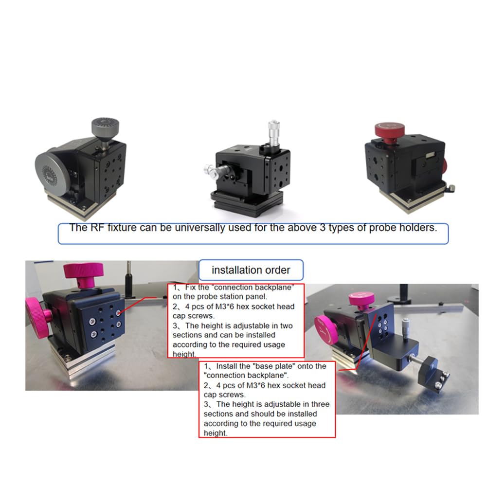Precision RF Fixture for Probe Stations - Universal Compatibility & Adjustable Height (Left)