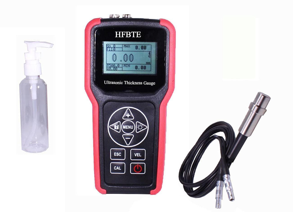 Ultrasonic Thickness Gauge Tester Meter for Metal (Such As Steel Cast Steel Aluminum) Plastic Glass Fiber Glass Etc with Measuring Range 0.75 to 400 mm/0.03 to 15.74 Inch