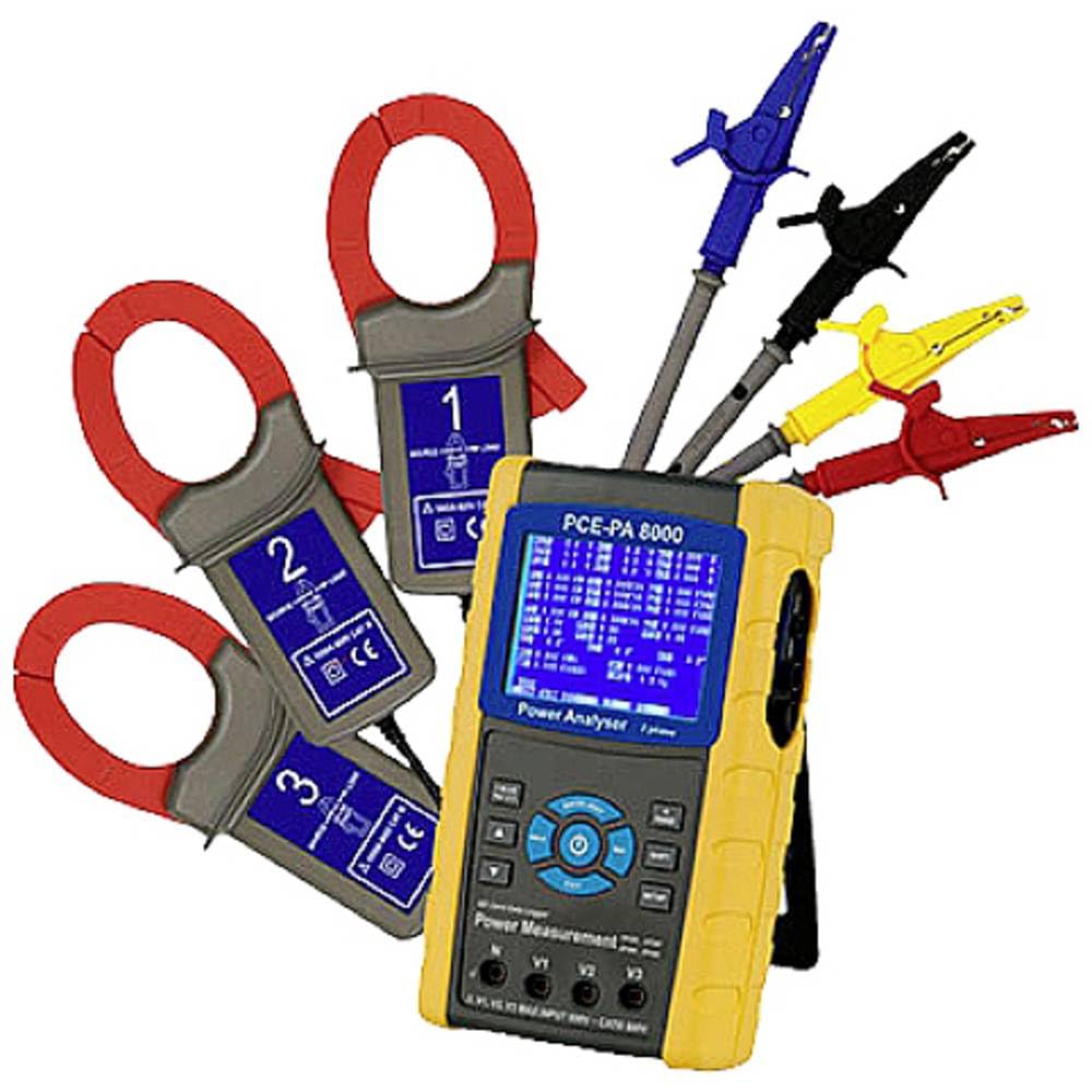 PCE Instruments PCE-PA 8000 - Power Analyzer (3-ph / 4-wire, 3-ph / 3-wire, 1-ph / 2-wire, 1 ph / 3-wire)