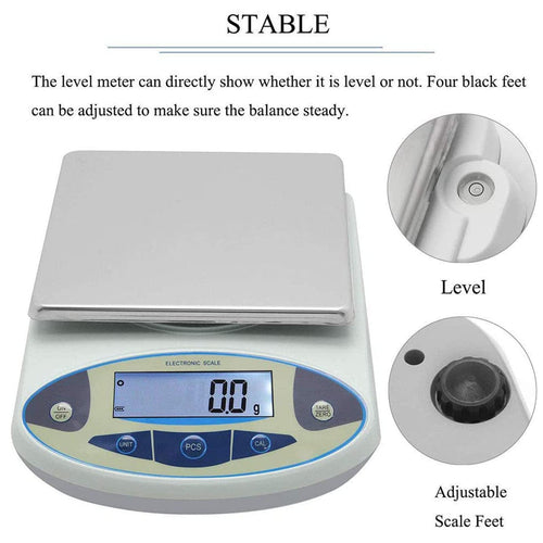 30kg Analytical Lab Balance Scale, Digital Accurate Analytical Electronic Balance, with LCD Backlight Display and Counting-Self Correcting-Memory Function(