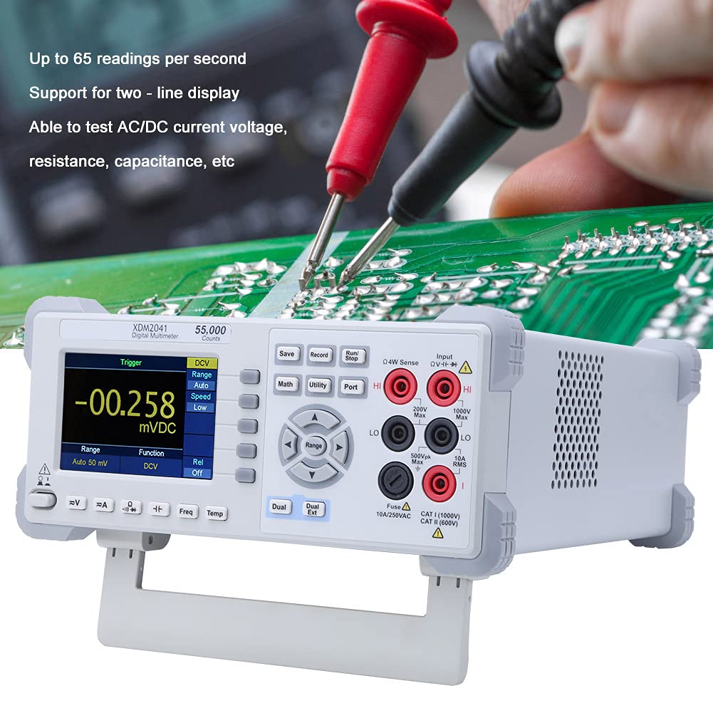 True RMS Bench Multimeter, 55000 Counts 3.7in Ac Dc