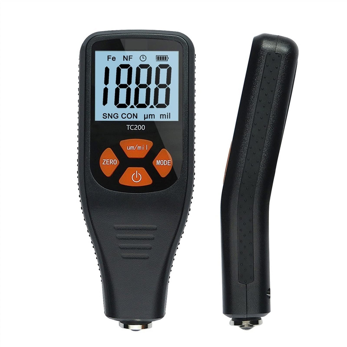 TC200 Coating Thickness Gauge 0.1um 0-1500um Car Paint Film Thickness Tester Measuring FE/NFE Russian Manual Paint Tool
