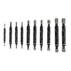Thread Plug Gauge 10Pcs High Accuracy Double End Through Stop Measurement Hand Tool for Hardware Tool Thread Diameter Measurement Thread Detection Tool