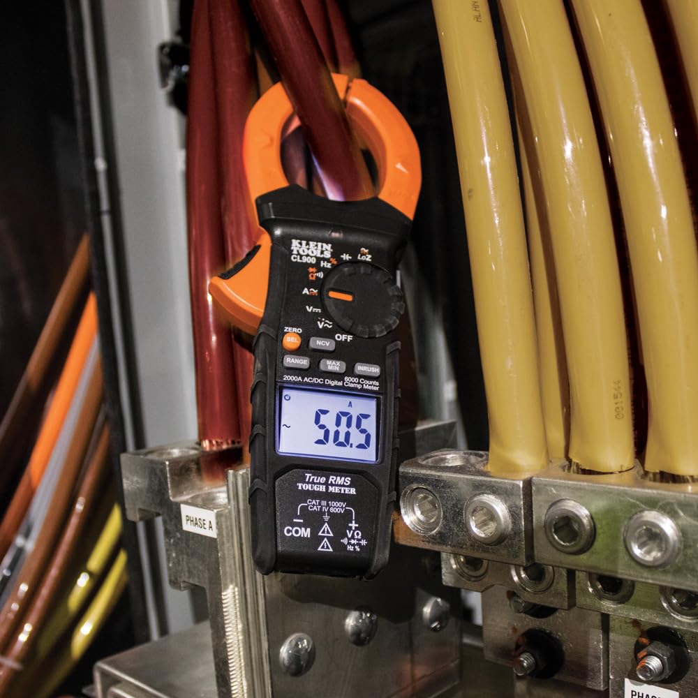 Klein Tools CL900 Digital Clamp Meter, 2000A AC/DC Auto Ranging