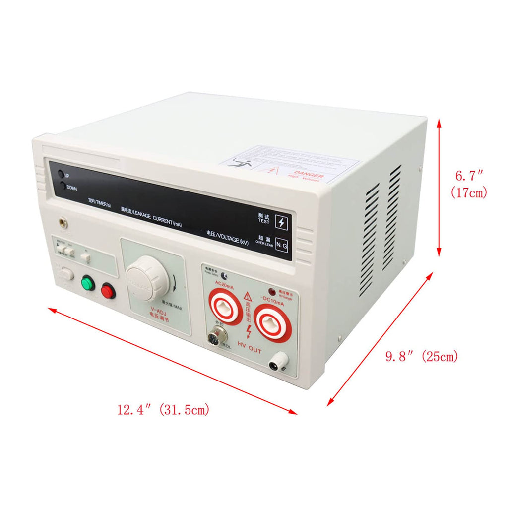 Withstand Hi-Pot 5KV 100VA Tester Voltage Withstand Test Instruments Voltage Tester Power Equipment Testing Tool with Digital Display 5KV AC/DC 110V