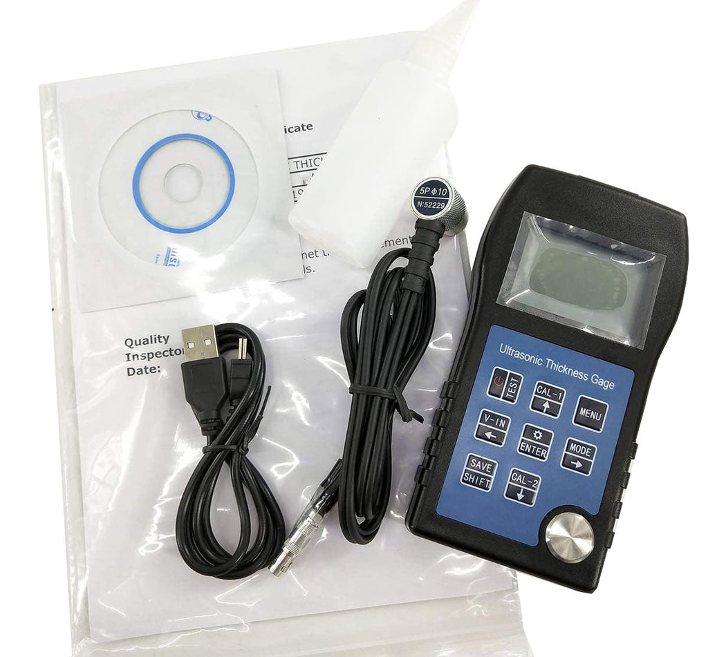 Ultrasonic Thickness Measurement Tool Ultrasonic Thickness Gauges with Standard Probe 5MHz Φ10mm Measurement Range 1～260mm Receive Bandwidth 1MHz ~ 10MHz (-3dB) Automatic Shutdown Function