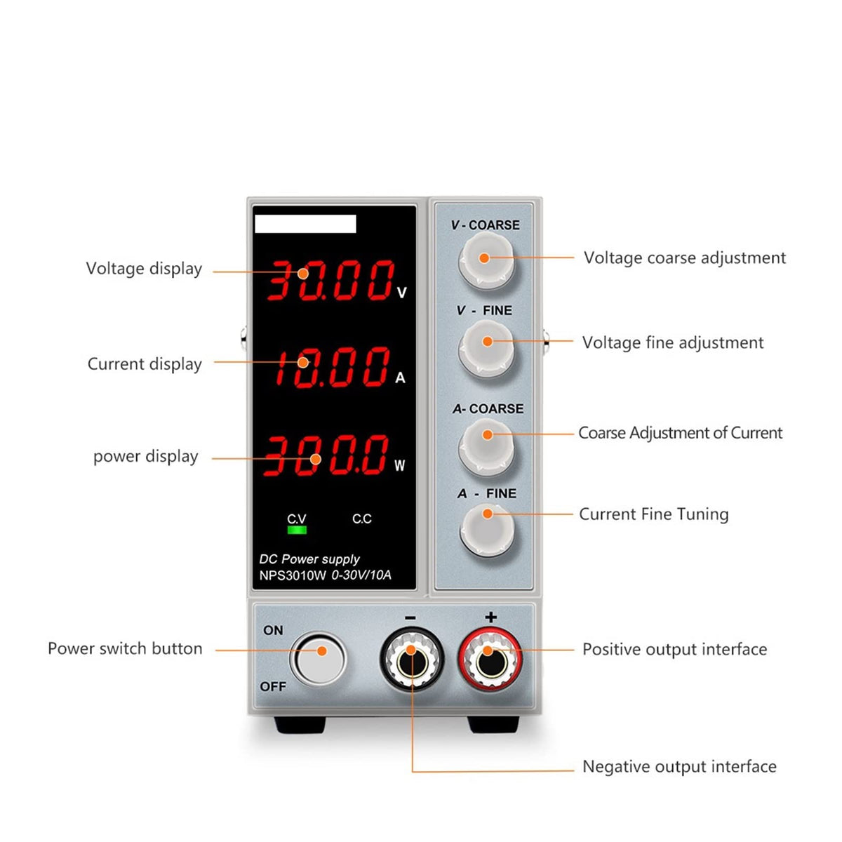 Adjustable DC Power Supply Regulator LED Digital Laboratory Stabilizer Switching DC Power