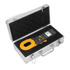 Resistance Meter, ST4100 Digital LCD Clamp Ground Resistance Meter Ground Earth Resistance Meter Tester Resistance Range 0.010~500Ω Data Storage