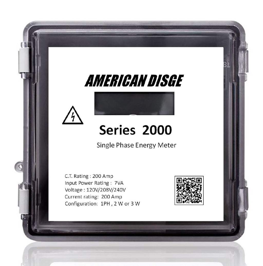 Series 2000 Single Phase Energy SubMeter, 200 Amp, 120/208/240V, 1PH/2W/3W