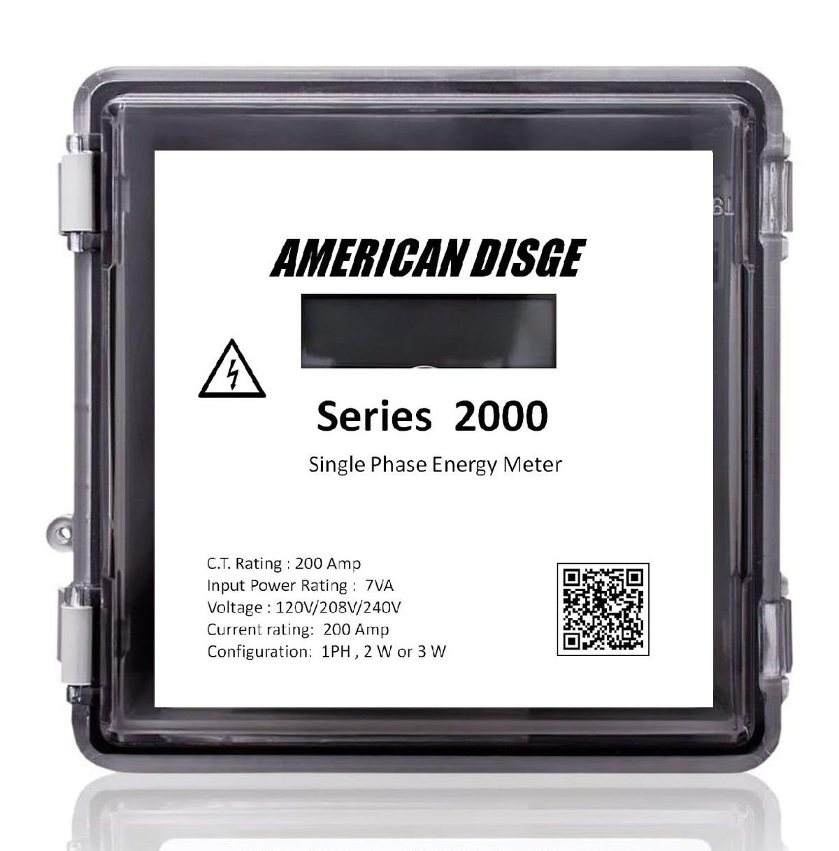 Series 2000 Single Phase Energy SubMeter, 200 Amp, 120/208/240V, 1PH/2W/3W