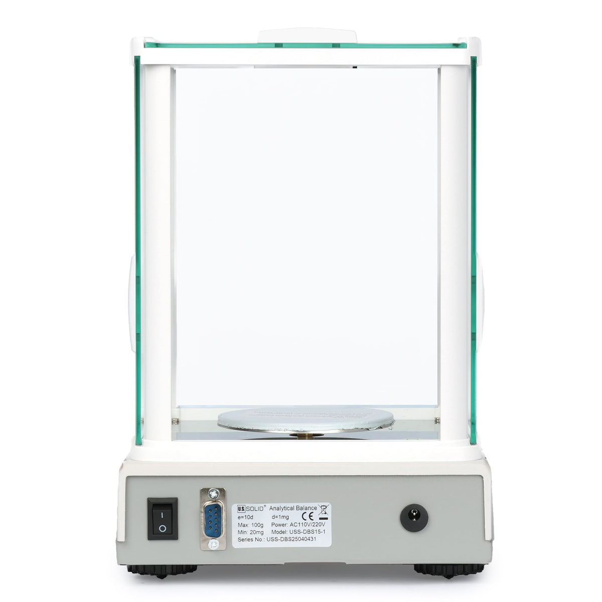 U.S. Solid Analytical Balance, 500g x 0.001g/1mg High Precision Lab Scale, Digital Balance - 5 Weighing Units, Glass Draftshield, RS232 Interface & Piece Counting, 200g Calibration Weight