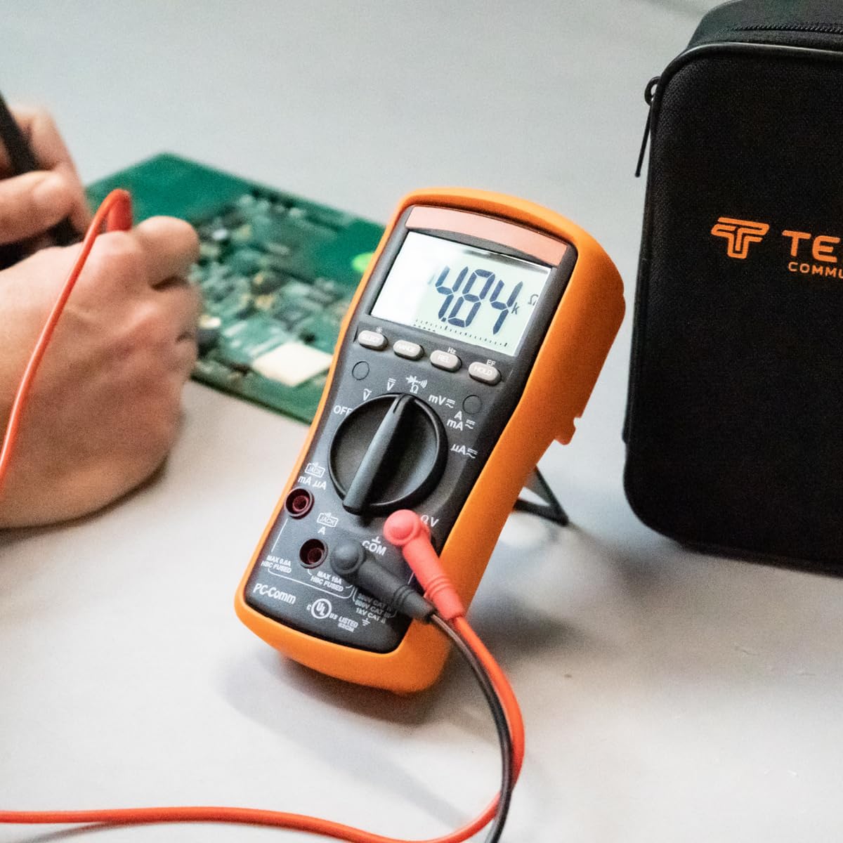 TEMPO Communications MM200 Digital Multimeter, Multi Meter AC/DC Voltage, Current, Frequency, Resistance, Check Diodes, Verify Continuity
