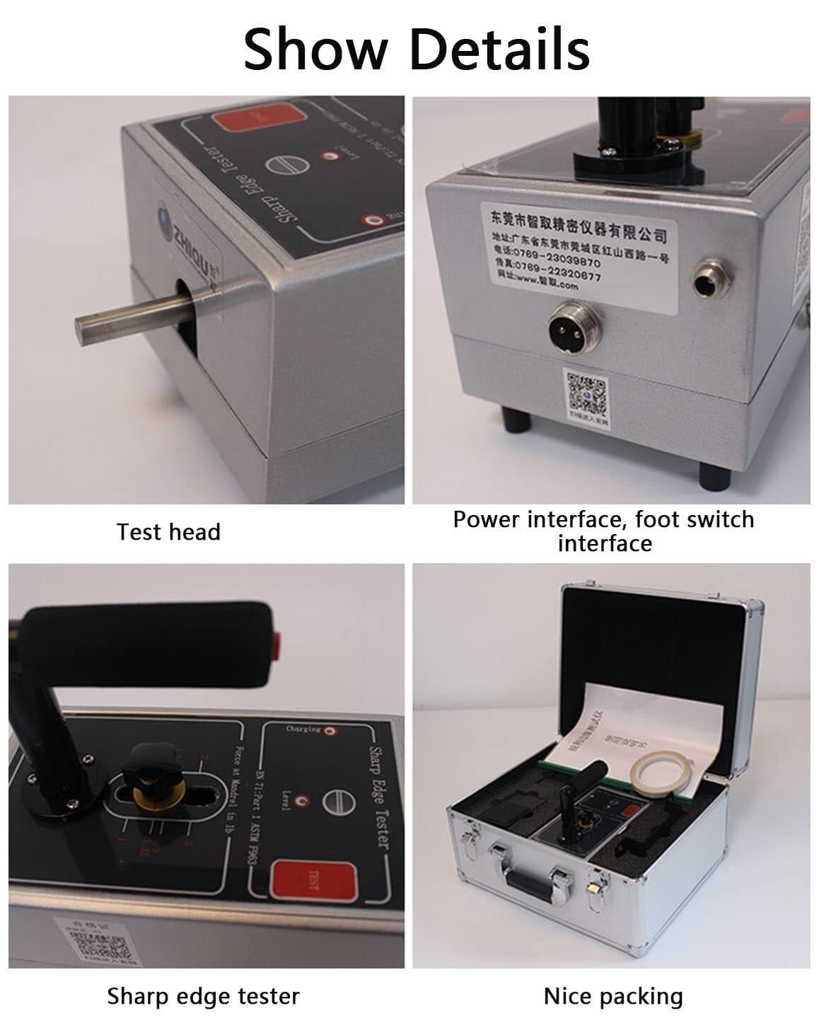Electric Toys Sharp Edge Tester Burr Angle Detector Toy Testing Instrument for Detect Children w/1 Tape