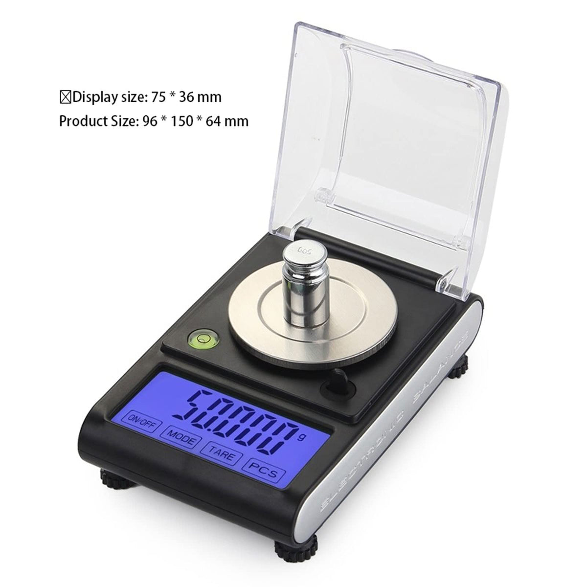 Weight Scale 50g 0.001g Digital Electronic Scale 0.001g Precision Touch LCD Digital Jewelry Diamond Scale Laboratory Counting Weight Balance Scales
