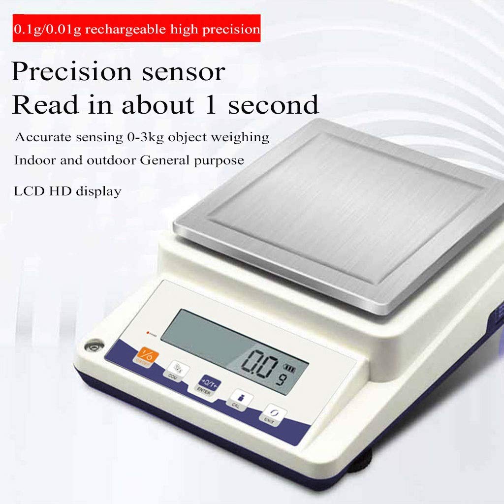 Electronic Precision Balance High Scale Digital Accurate Lab Laboratory Industrial Weighing and Counting Scientific Jewelry Kitchen Scales Multifunctional Weigh(3100g/0.1g)