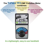 TF2 EMF Pollution Meter – 3-in-1 Magnetic, Electric & RF Field Detection