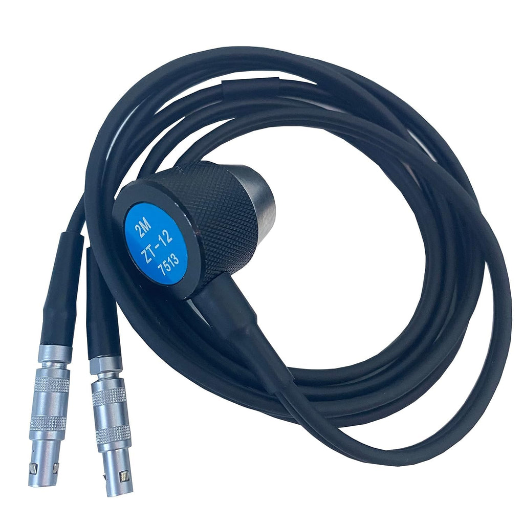 ZT-12 Ultrasonic Thickness Gauge Transducer 2MHz Cast Iron Probe with Measurement Range 4.0-300mm rystal Diameter 12mm Frequency 2MHz for UM-1 UM-1D UM-2 UM-2D UM-4 Ultrasonic Thickness Tester
