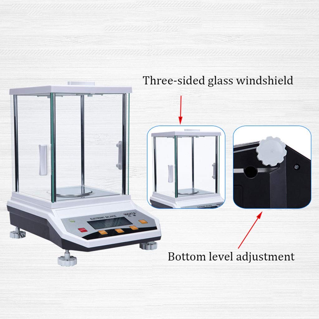 Digital Precision Electronic Scale Lab Analytical Balance High Accurate Scientific 1Mg Weighing Jewelry Scales with Windshield,100G*0.001G,100g*0.001g