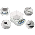 100-500G/0.01G Precision Lab Scale Analytical Laboratory Balance LCD Display Industrial Scale Gold Scales with Counting and Unit Conversion Scales (One Color-100G/0.001G)