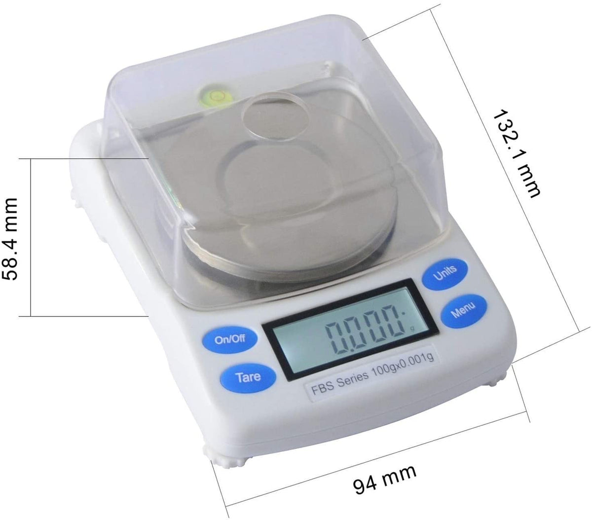 0.001g Precise Jewelry Diamond Scale Digital Electronic Scale Lab Analysis Balance 6 Units with LCD Jewelry Weight Carat Scale Tare Funtion (50g/0.001g)