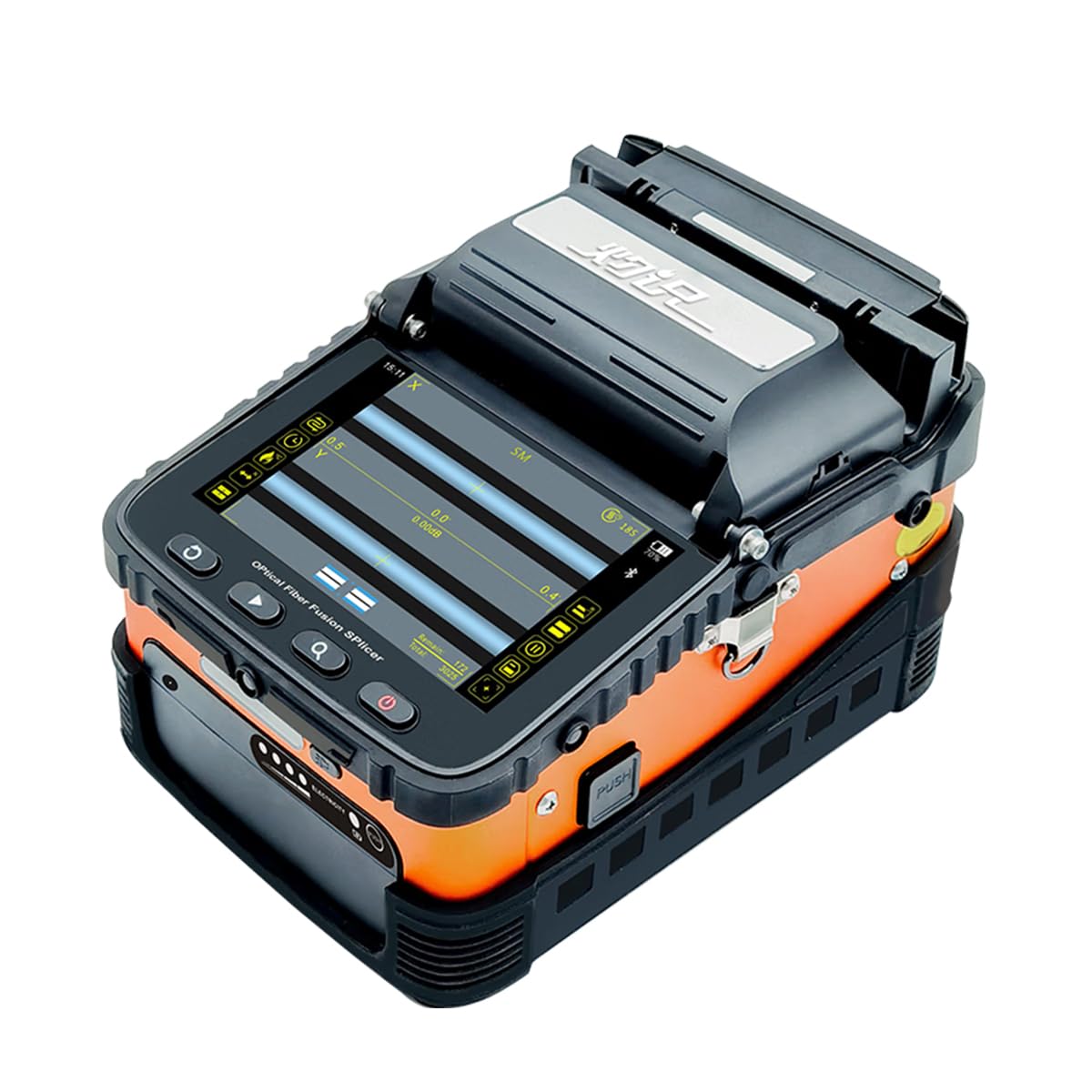 AI-6A Portable Fiber Fusion Splicer with 8s Splicing &18s Heating, 5200mAh Battery for Long Runtime, Ideal for Field Work