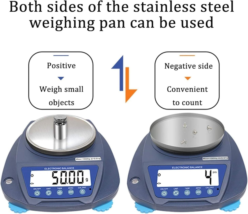 Digital Scale Analytical Balance 0.01g Accurate Electronic Scale for Laboratory Jewellery Shop Large Weighing Plates(600g)