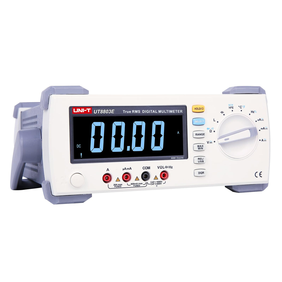 UNI-T UT8803E Desktop Digital Multimeter AC Powered Digital Multimeter, True-RMS AC/DC Voltage Current HFE Frequency 6000 Counts 100kHz, EBTN LCD, Shipping from US