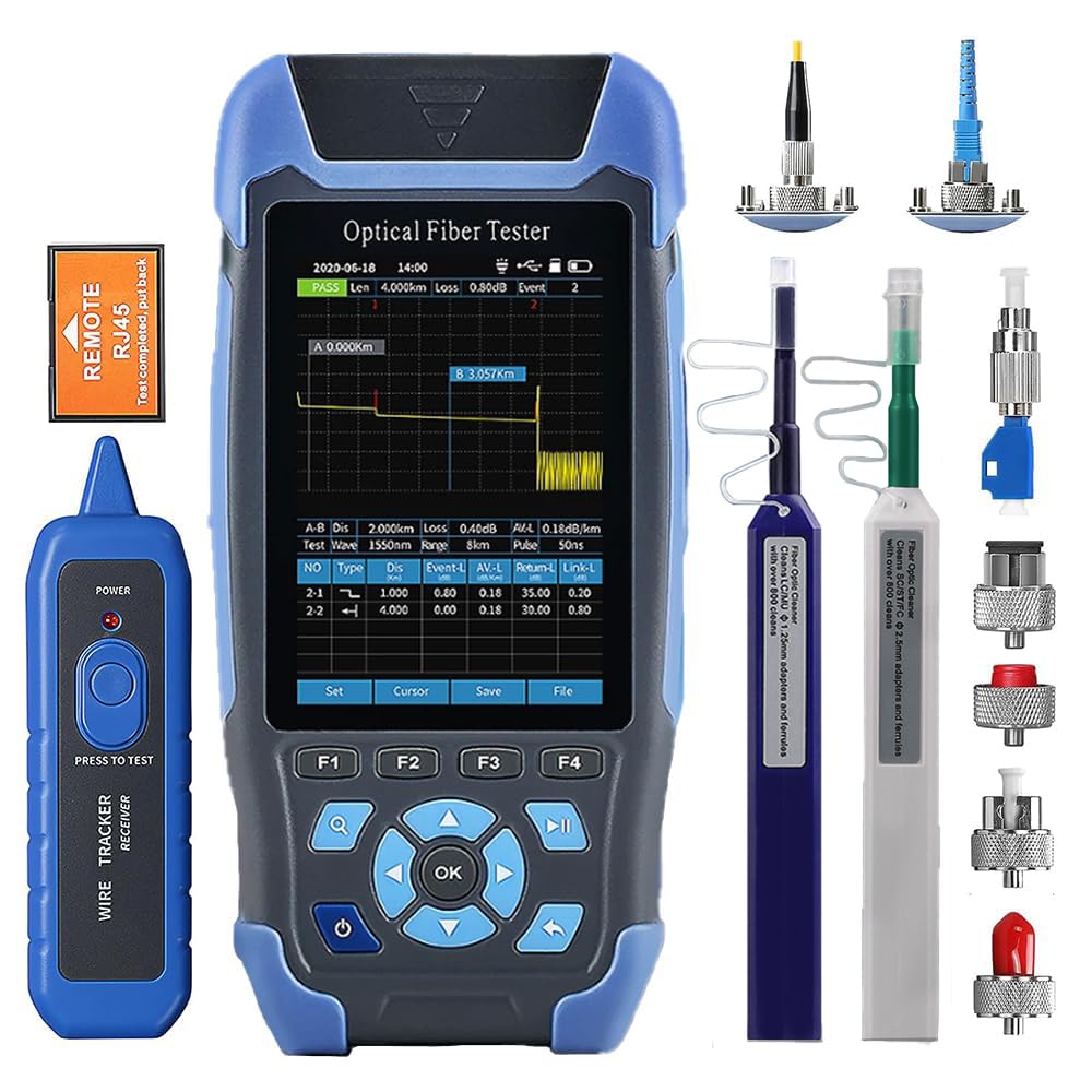 Mini-Pro 1610nm SM OTDR Mulit-Function Tester can On-line Live Test Built in OPM/OLS / RJ45 Test/VFL Test Rang 5m-60Km Dynamic Range 22dB Connector UPC (YD-3000-1610-UPC)