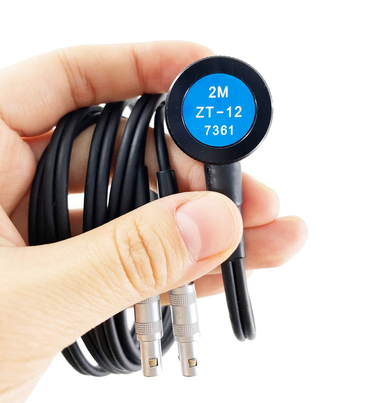 ZT-12 Ultrasonic Thickness Gauge Cast Iron Probe Sensor 2MHz Frequency 0.15'' to 12'' Measurement Range 0.5'' Crystal Diameter