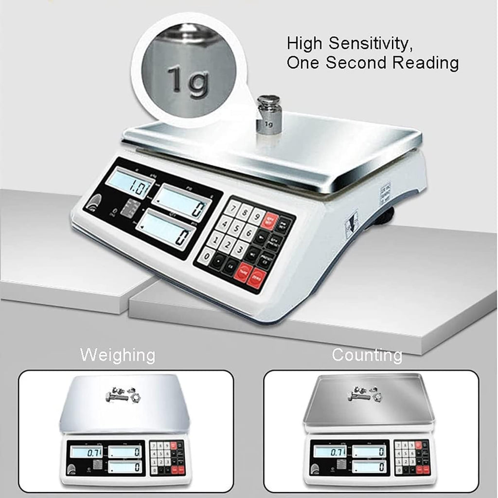 30kg/0.5g Digital Precision Accurate Electronic Scale, 0.01g Precision Analytical Electronic Balance Jewelry Scales, with LCD Display, for Scientific/Industrial/Gold (3kg/0.05g)
