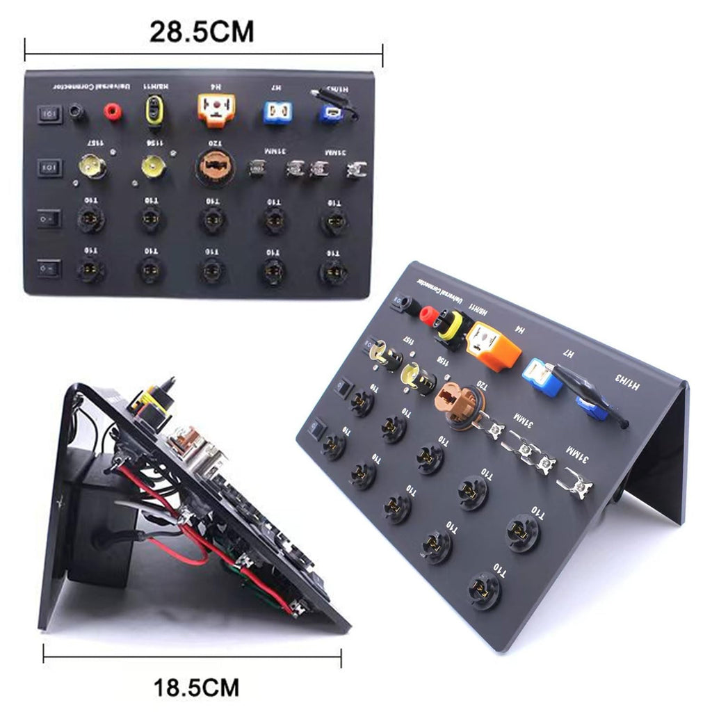 LED Headlight Test Kit, Multifunctional Auto Car Headlight Test Board, Allows Testing 1-500W Car Lights 12V, Portable Automotive Lighting Testing Equipment, for Automotive Repair