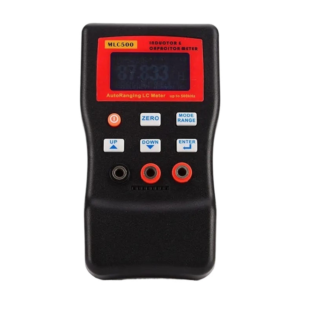 LCR Meters 500kHz Digital Capacitance Inductance Meter AutoRanging Component Tester MLC500 LC and RC Oscillation with Clip