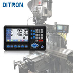 3Axis LCD DRO Multi-Function RPM Digital Readout Display,3pcs Magnetic Scales EIA-422 Output IP67 DIY OEM Encoder Sensor for Lathe Milling Bridgeport Knee Mill (Customized Trave size-5um)