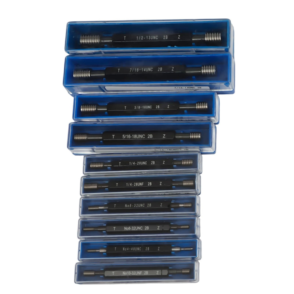 10pcs Thread Plug Gauge Set American Standard 2B-Black