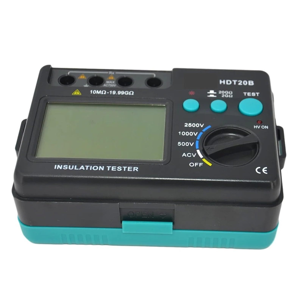 Resistance Tester, Professional HD HDT20B Insulation Resistance Tester Meter Megohmmeter Voltmeter 2500V W/LCD Backlight
