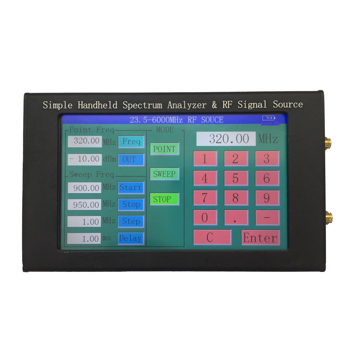 ZQ6 Handheld Spectrum Analyzer 35MHz-6000MHz Signal Source & Spectrometer with Tracking Frequency Range 6GHz Scan Width Fast Scanning Portable for Signal Testing and Analysis