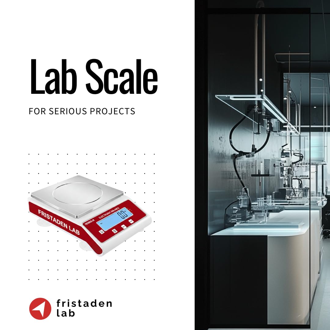 Scale | 15 kg x 0.1 g | USA Company - Large Digital Lab Balance with Professional Load Cell, Metal Support Structure & Thorough Calibration - Use as a Scientific or Chemistry Scale.