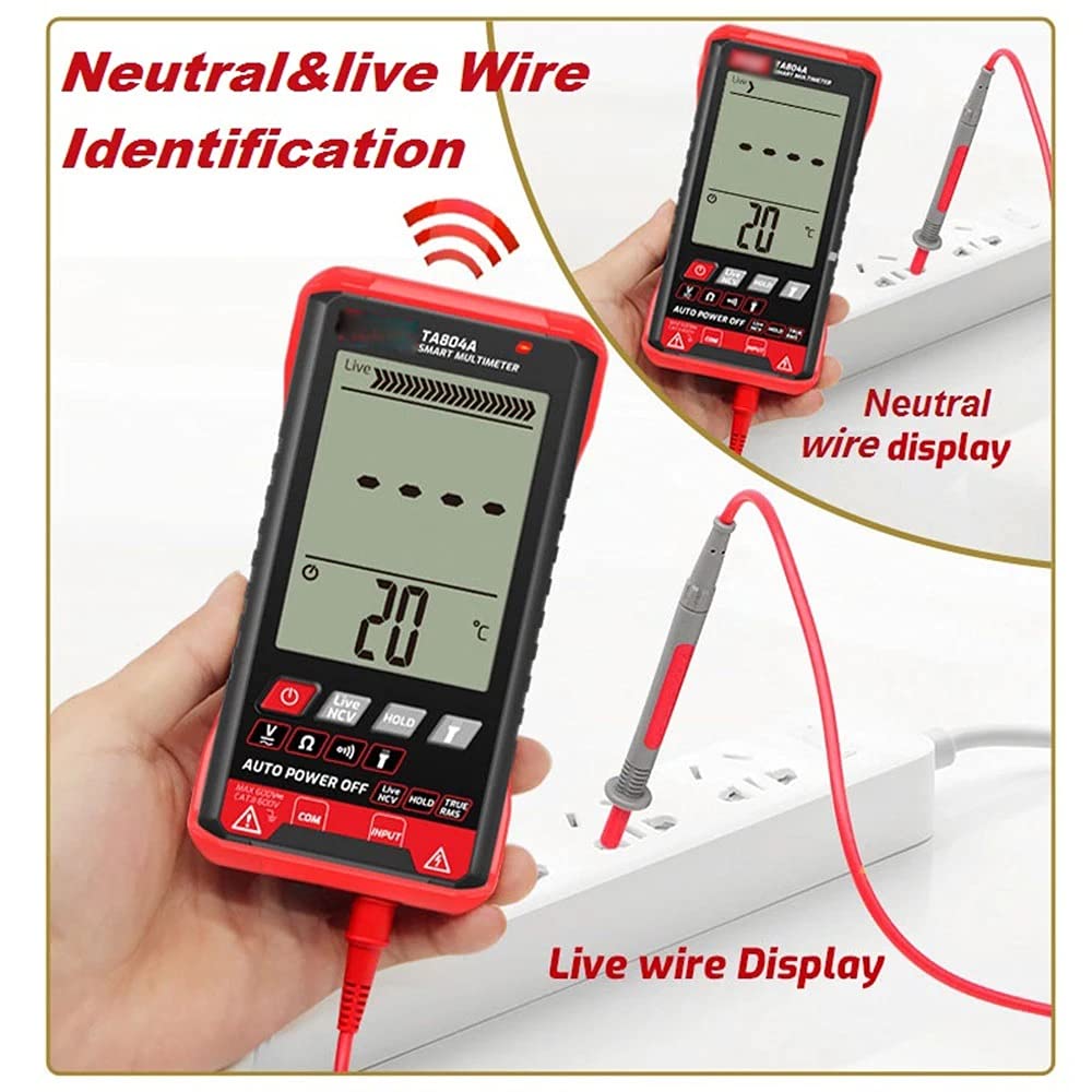TA804A Digital Multimeter Professional Auto Tester True RMS Thin Intelligent OHM NCV Voltage Meter