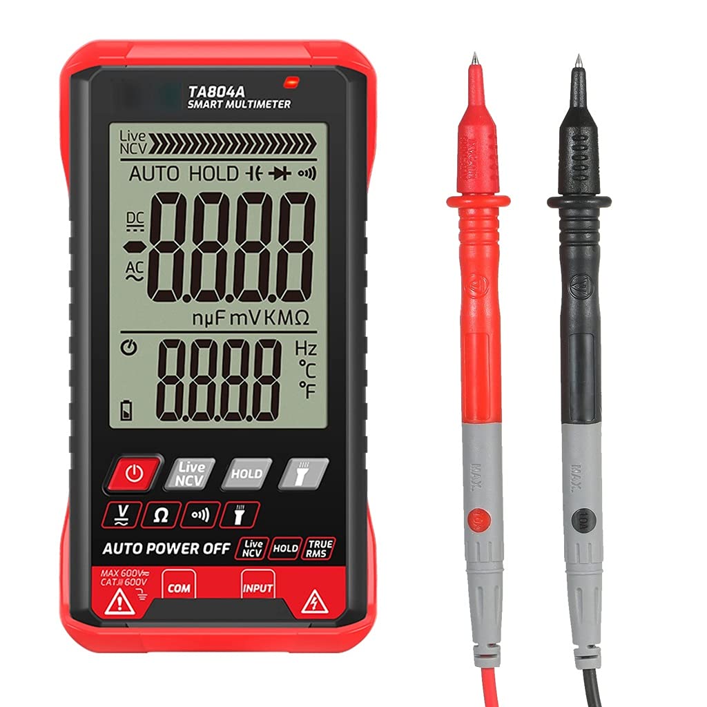 TA804A Digital Multimeter Professional Auto Tester True RMS Thin Intelligent OHM NCV Voltage Meter