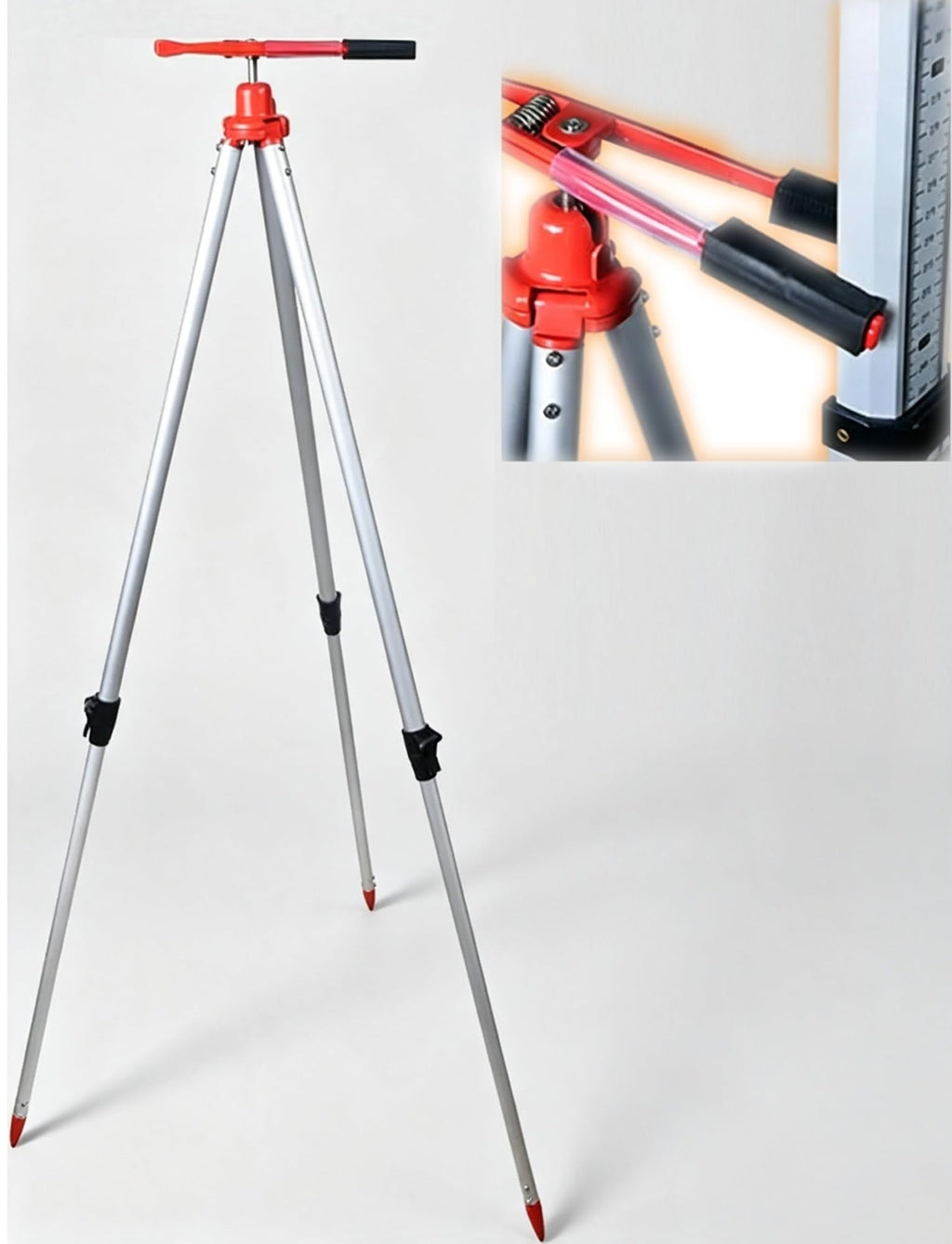 Adjustable Telescopic Aluminium Survey Staff - Lightweight Measuring Pole for Construction & Land Surveying, Durable Height Measurement Tool, Perfect for Professionals